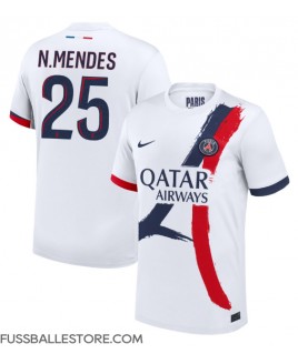 Günstige Paris Saint-Germain Nuno Mendes #25 Auswärtstrikot 2024-25 Kurzarm